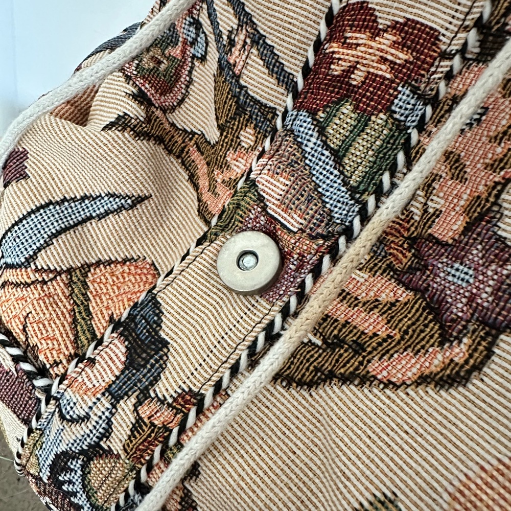 Vintage Tapestry Drawstring Backpack - image 6